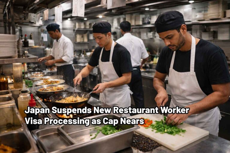 Restaurant staff prepare food in a commercial kitchen during a busy shift.